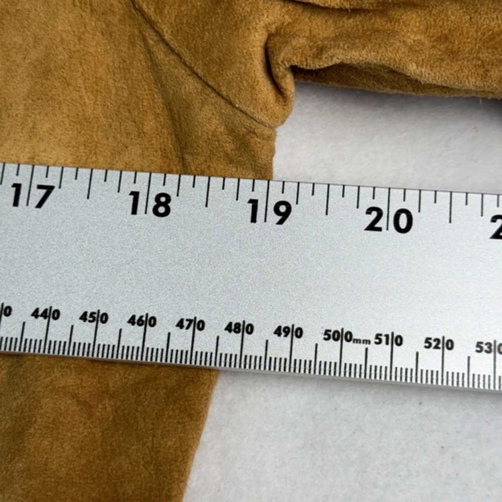 The Territory Ahead‎ Womens Suede Leather Jacket Tan Brown Button Front Blazer S - Picture 6 of 7